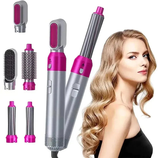 5 in 1 Hot Air Styler - Hair Dryer, Straightener & Curler | TP-5+1 Salon Styler